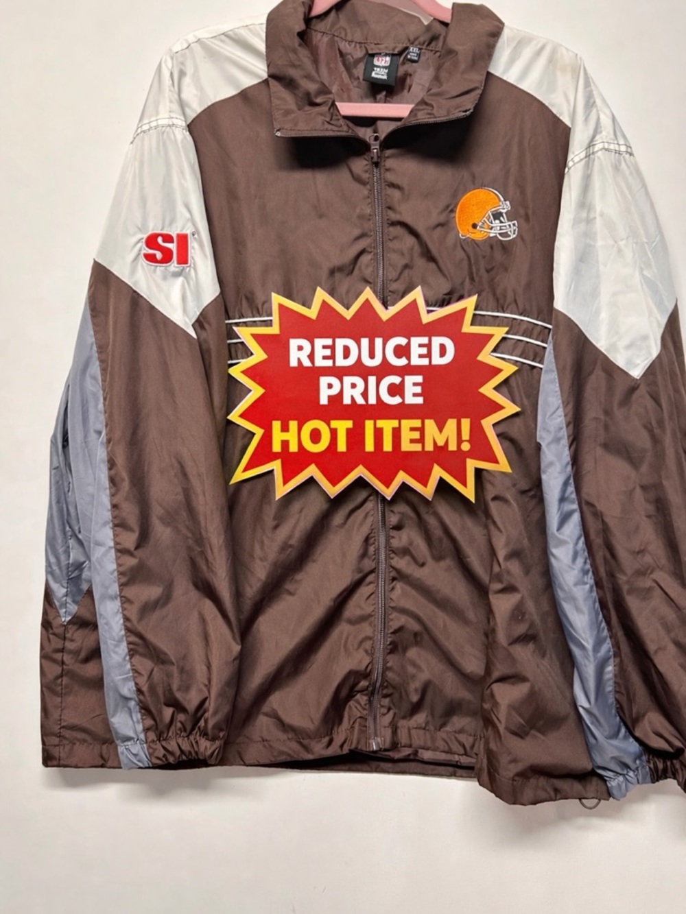 Vintage NWT  2X Reebok NFL Team Sports Illustrated Apparel Brown sideline jacket